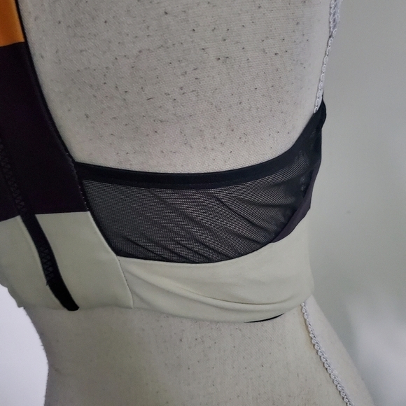 ASOS Striped Mesh Insert Crop Top - Picture 6 of 9